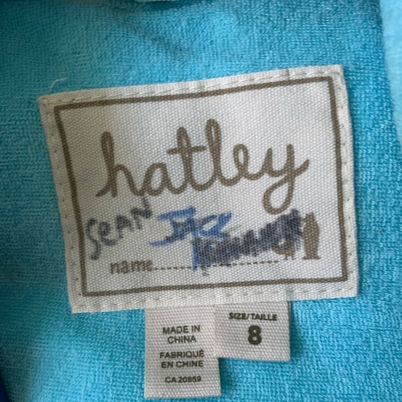 Hatley terry lined rain jacket size 8 - Picture 2 of 7